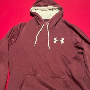 Under Armour Maroon Hoodie Sweatshirt Large